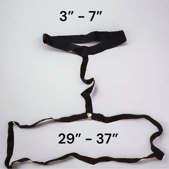 Men’s Chest Harness l Black w/ Silver O-ring Hardware l New - Picture 3 of 6